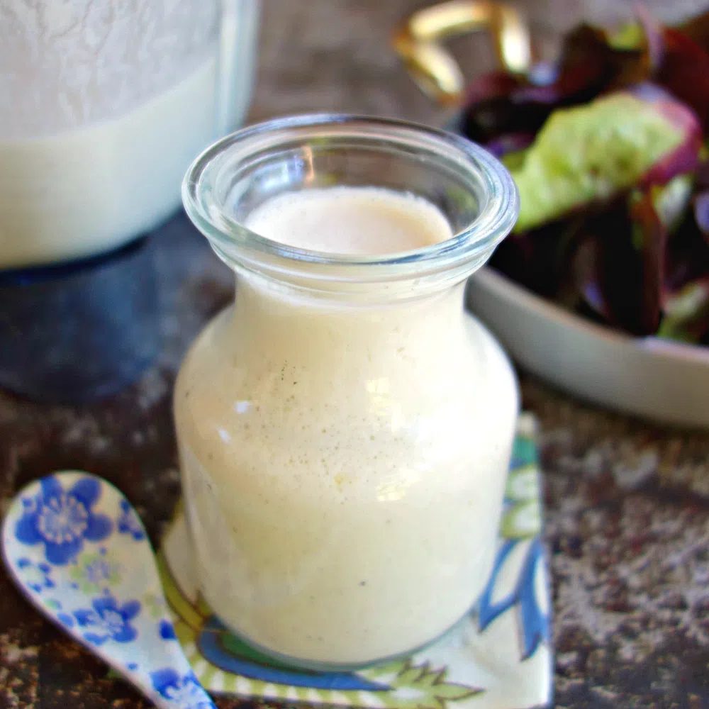 Creamy Cashew Salad Dressing (Oil-free Vinaigrette)