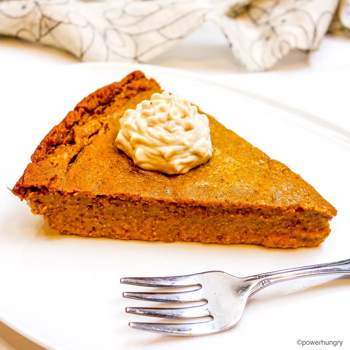 Crustless Vegan Gluten-Free Pumpkin Pie (No Coconut)