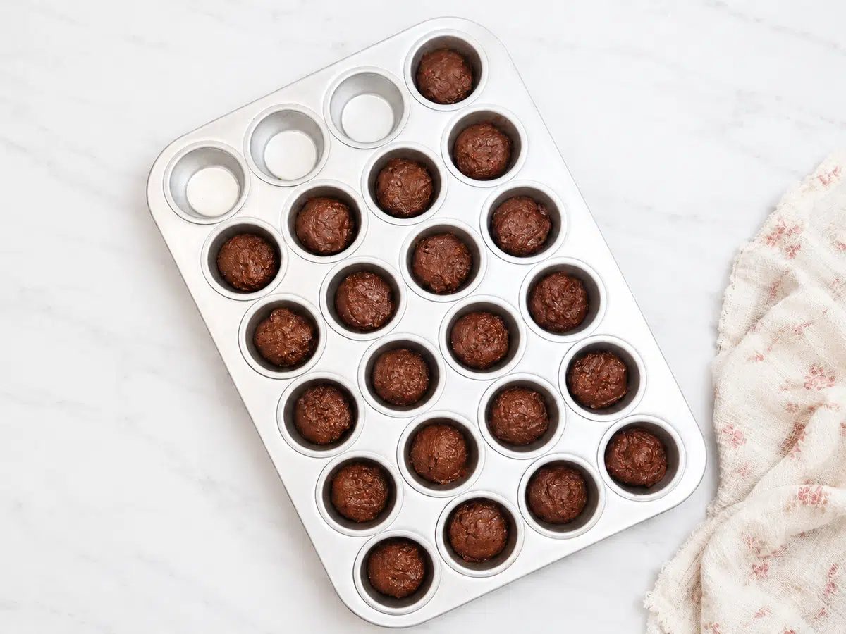 baked date brownies in mini muffin pan