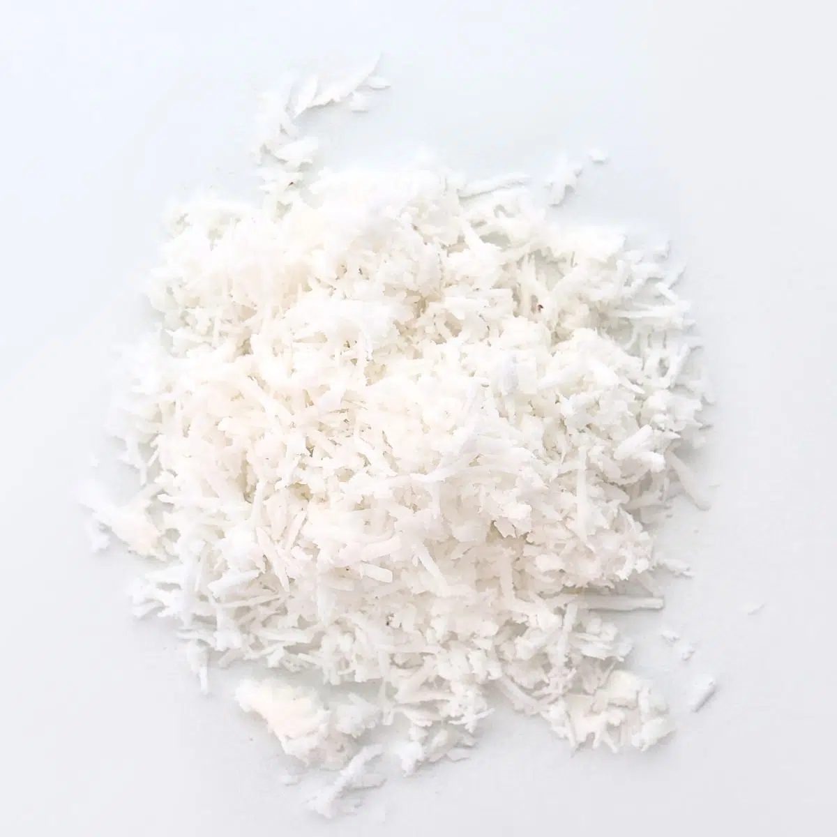 pile of unsweetened coconut flakes
