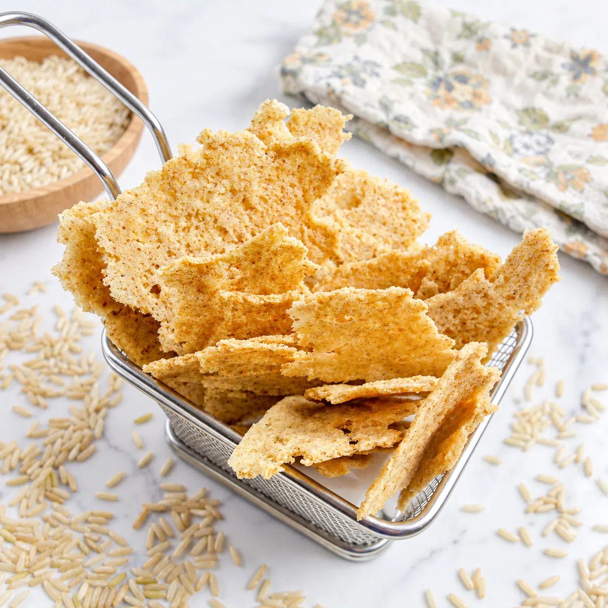 Straightforward Rice Chips Recipe (2-Ingredient Brown Rice Chips)