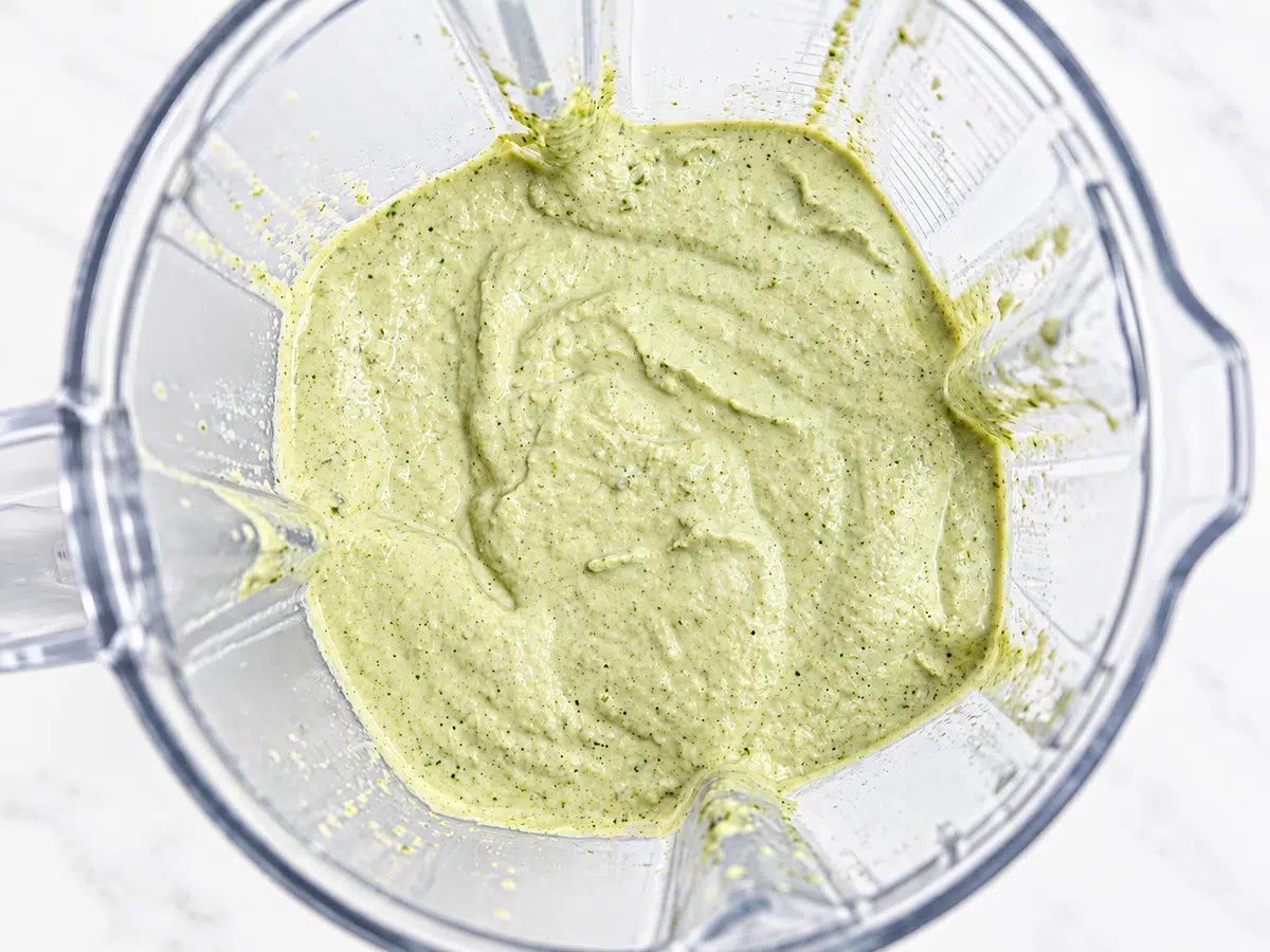 blended pumpkin seed tofu mixture in blender
