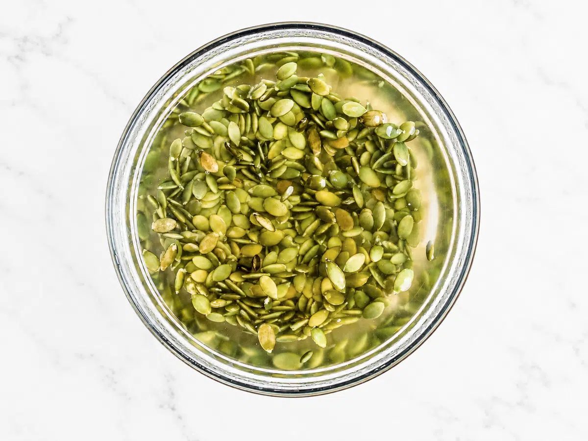 soaking pumpkin seeds for pumpkin seed tofu