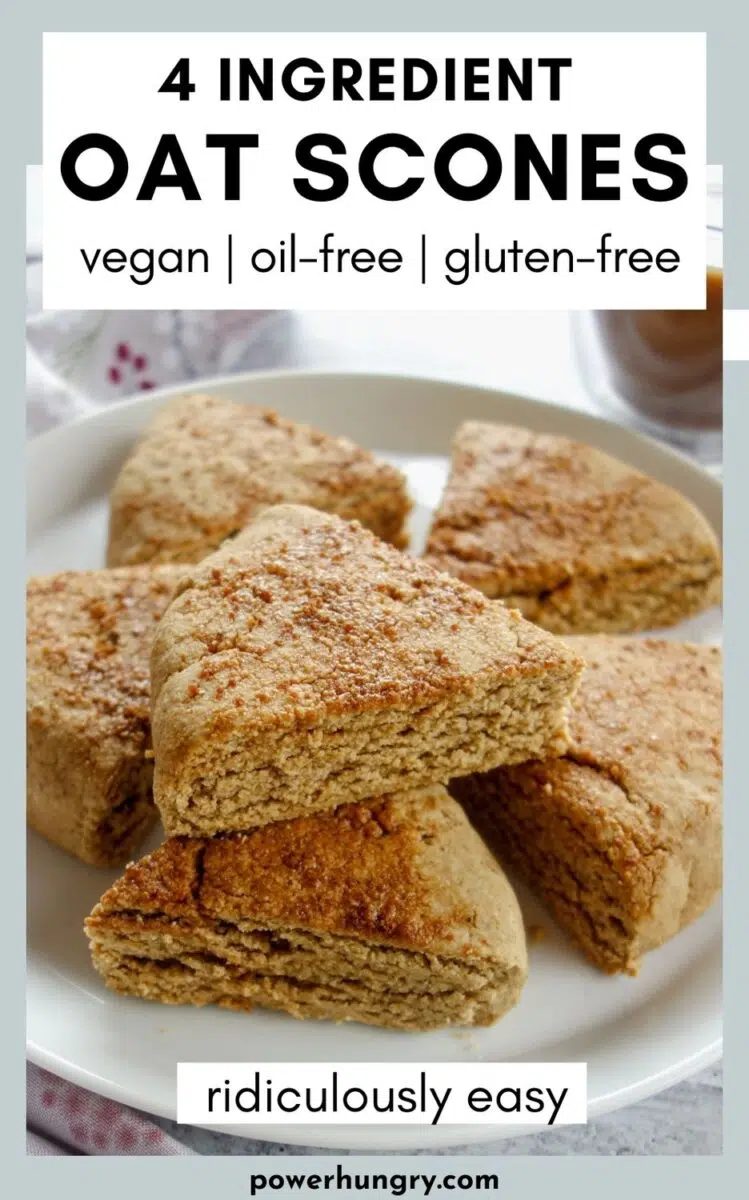 collage of 4 ingredient oat scones