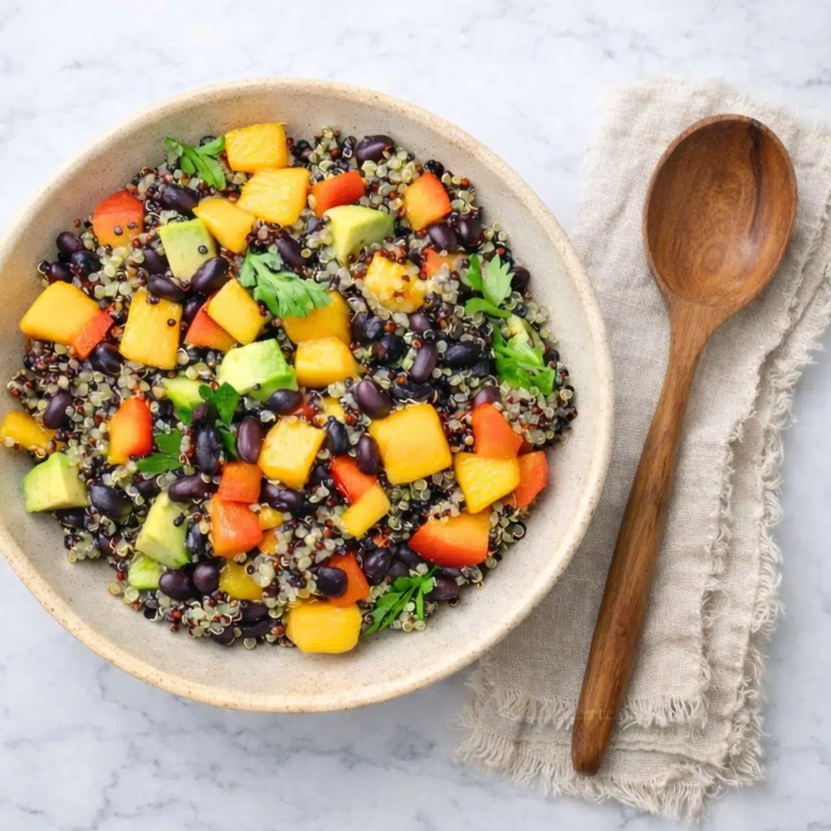 Straightforward Black Bean Quinoa Salad Recipe (High Protein, Oil-Free)