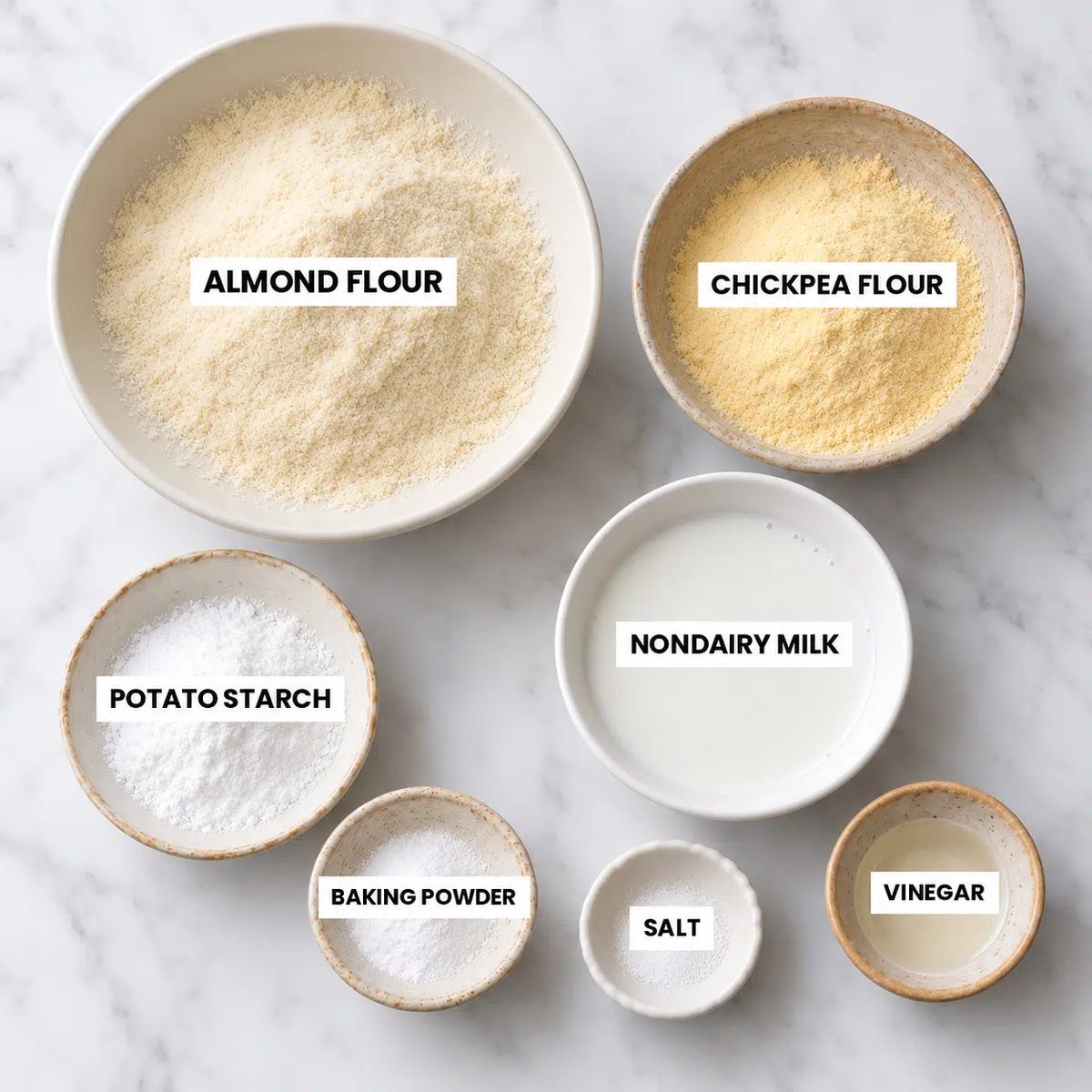 ingredients for vegan almond flour biscuits