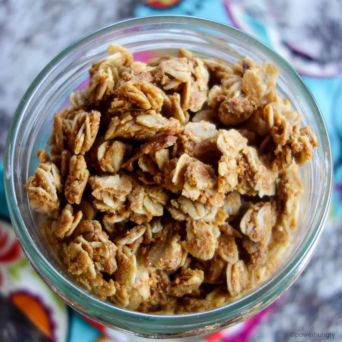 jar of almond oil-free granola