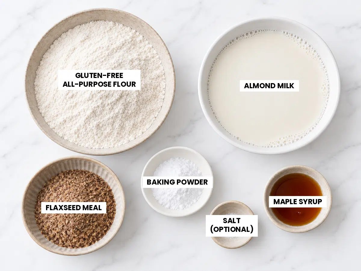 ingredients for the batter for vegan sheet pan pancakes