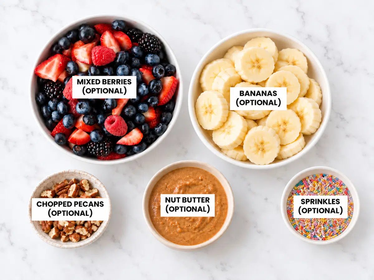 optional toppings for vegan sheet pan pancakes