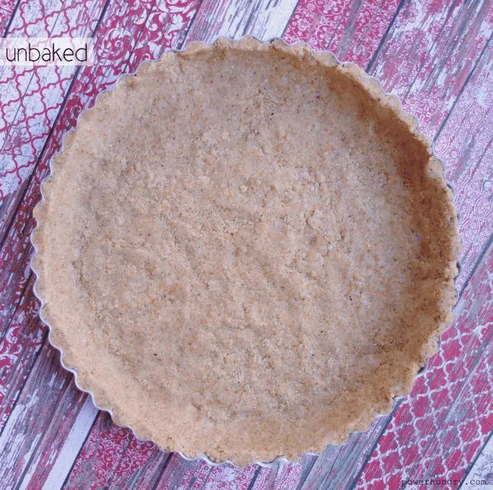 unbaked pie crust made with tiger nut flour