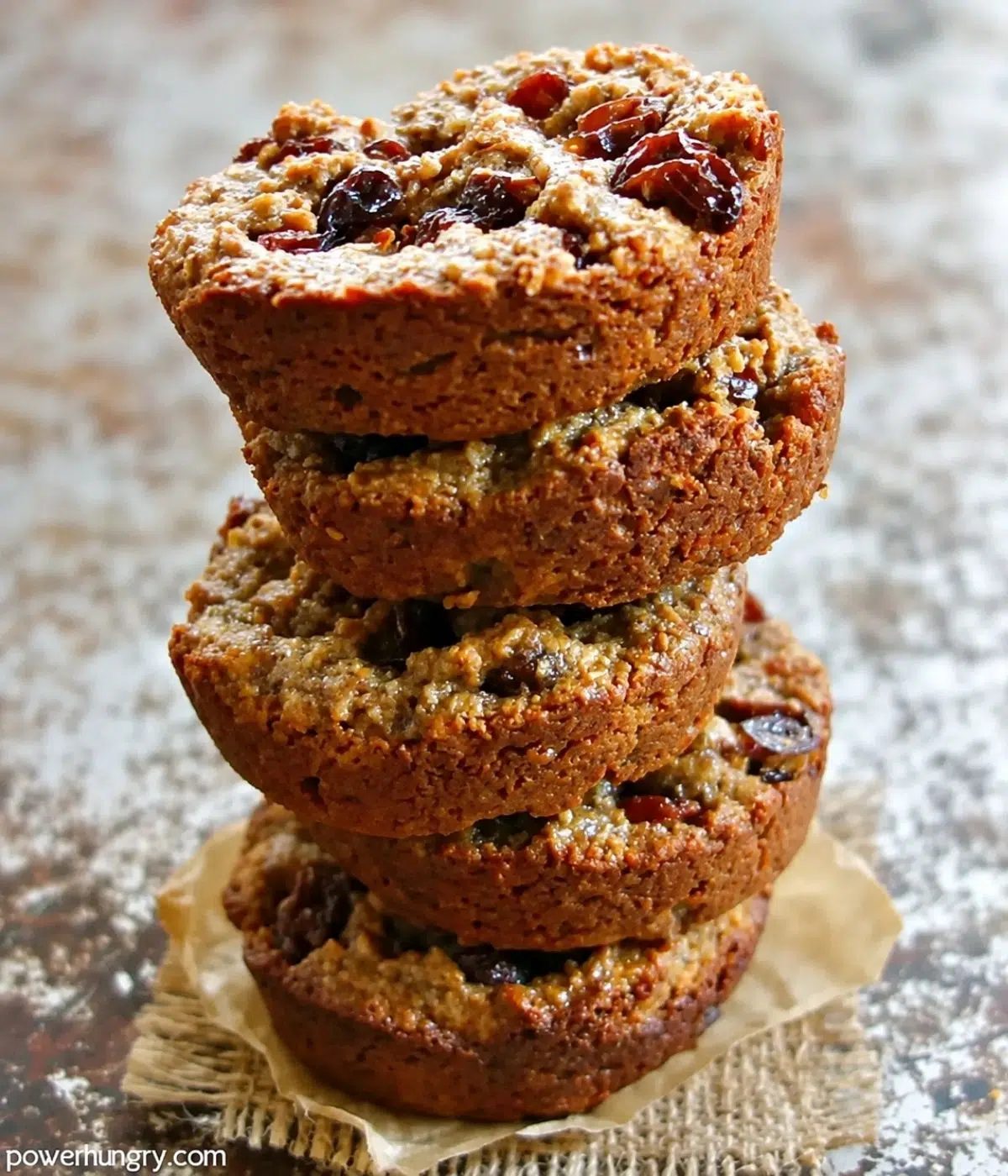 stack of vegan flaxseed cookies