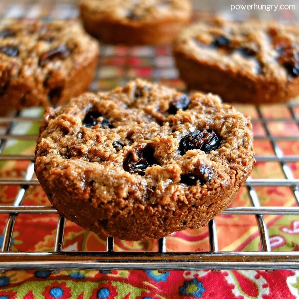 vegan breakfast flaxseed cookies, cooling on a wire rack