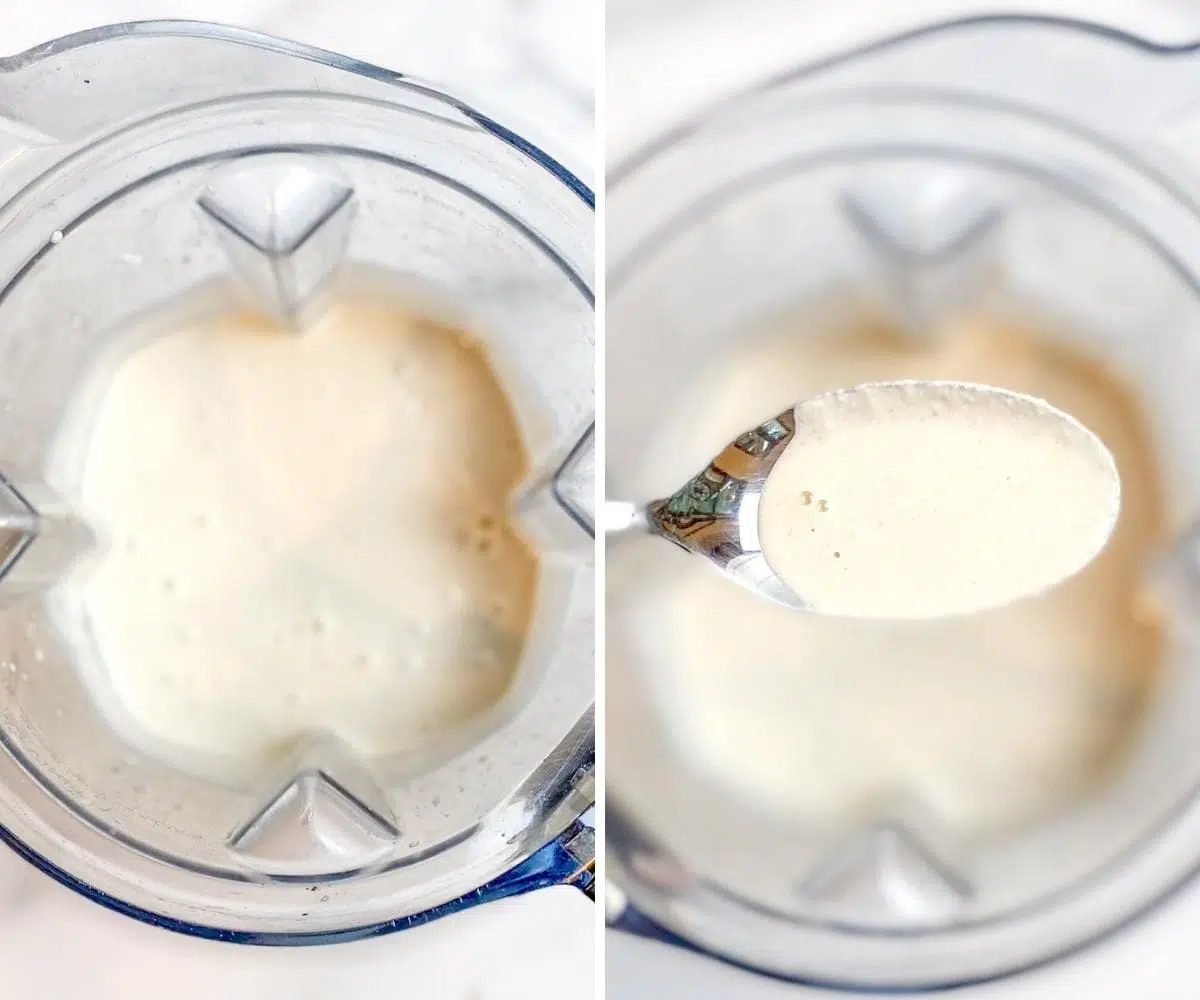 blended brown rice bread batter