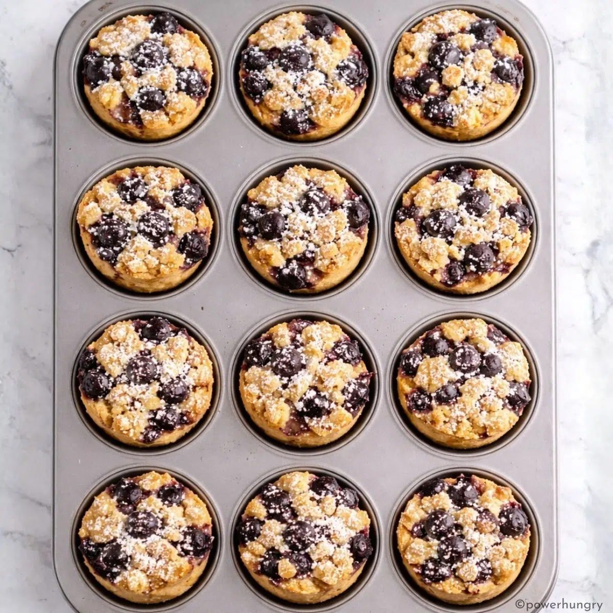 french toast vegan muffins, shot from overhead