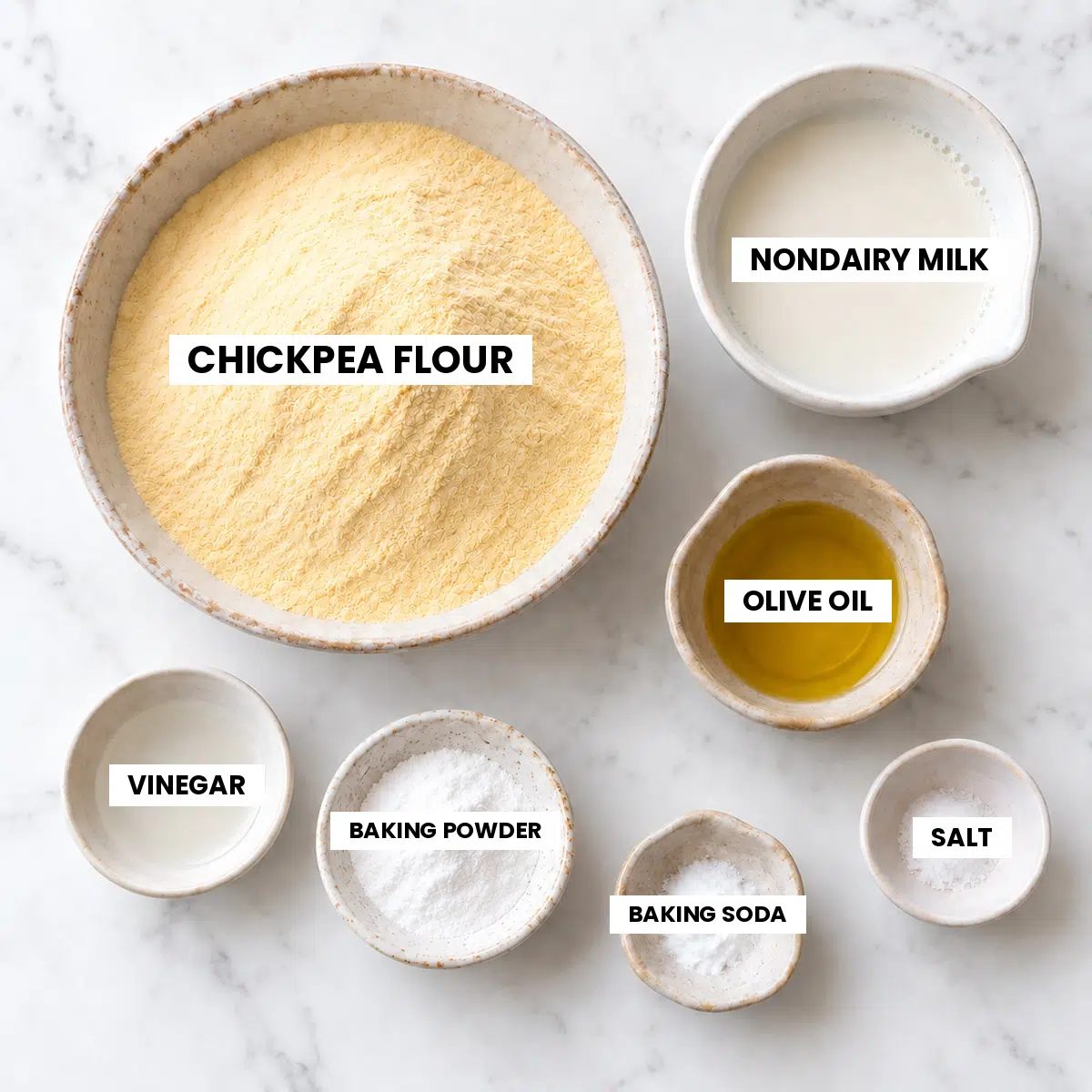 ingredients for chickpea flour biscuits