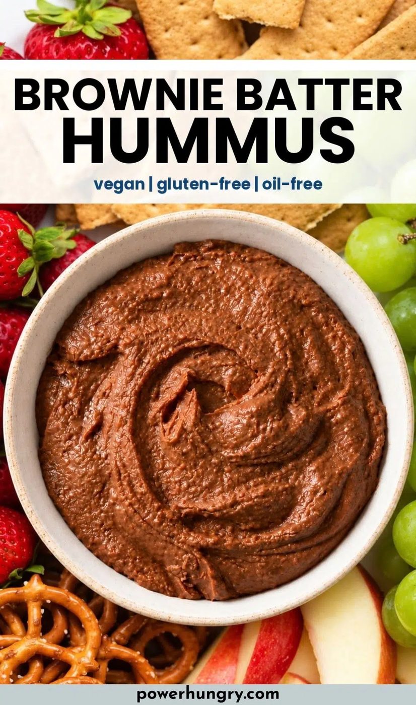 brownie batter hummus pinterest pin