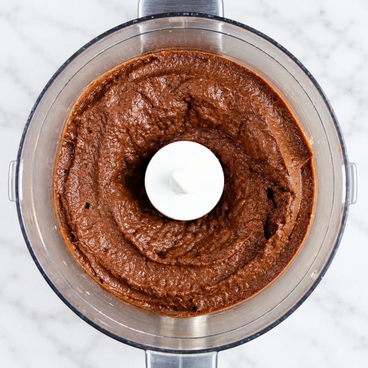 brownie batter hummus blended in food processor