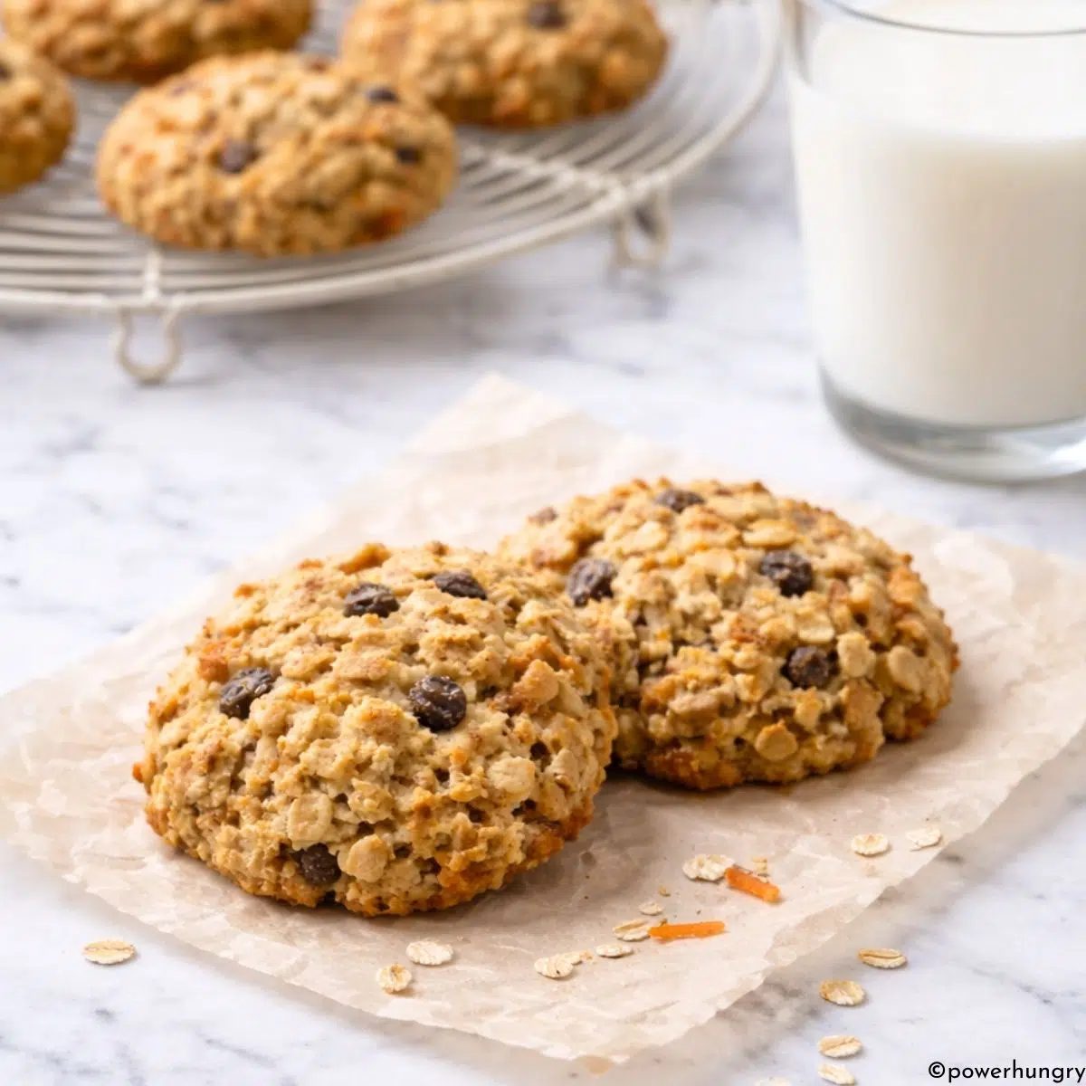 Vegan Oat Carrot Cake Cookies (Oil-free, Gluten-Free)