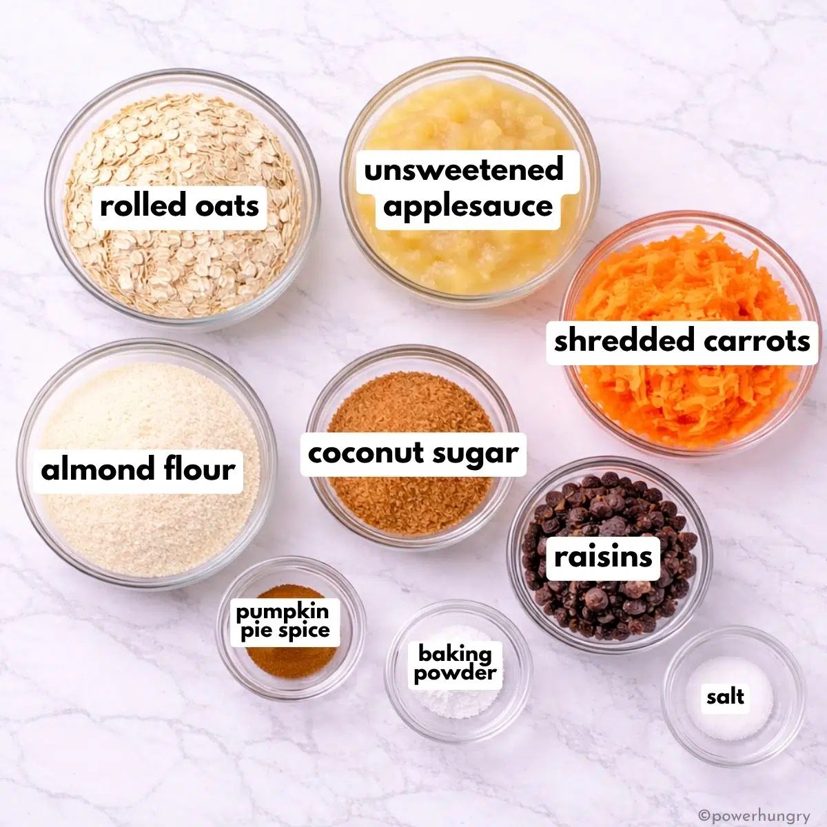 ingredients for nourishing carrot cake cookies