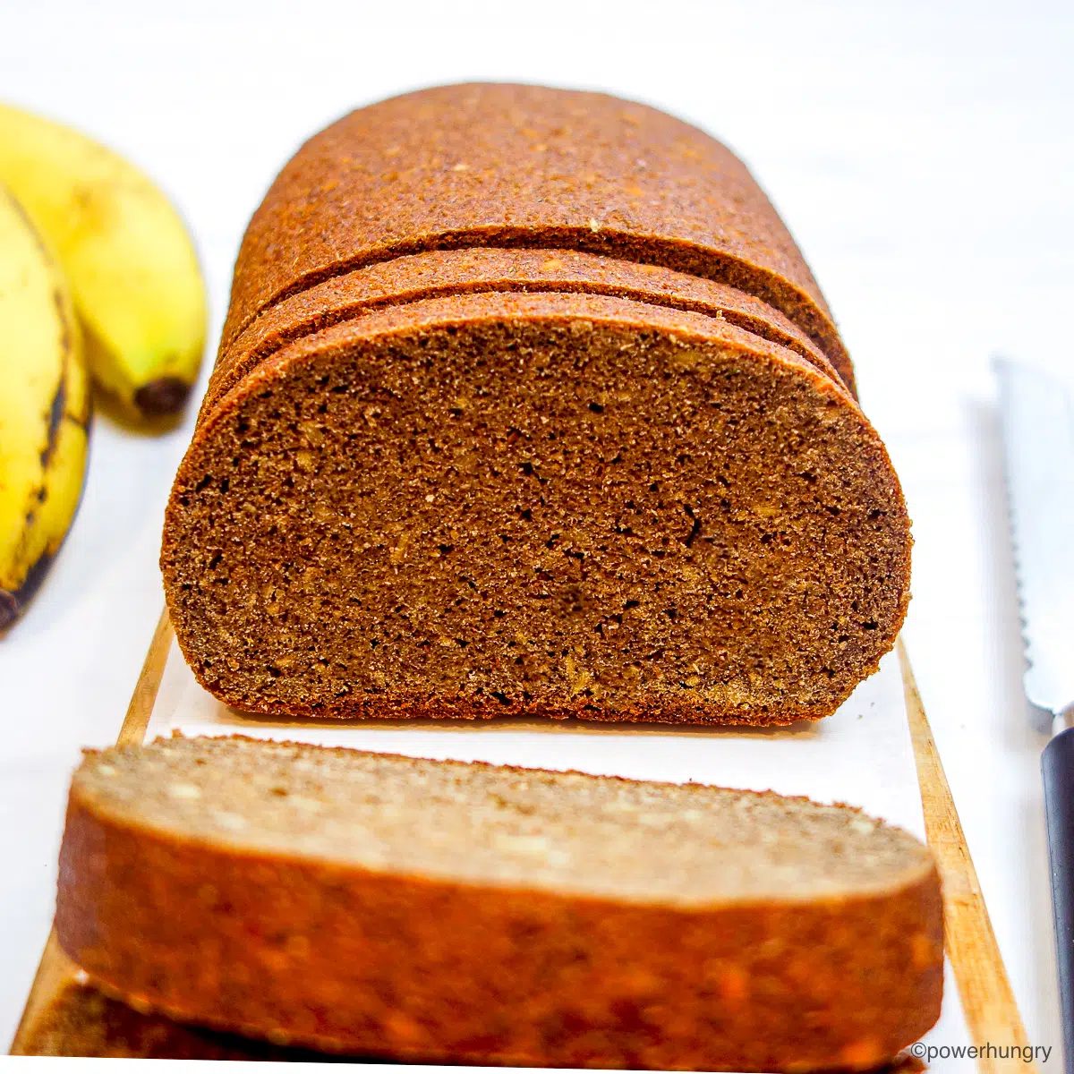 banana lentil bread, sliced
