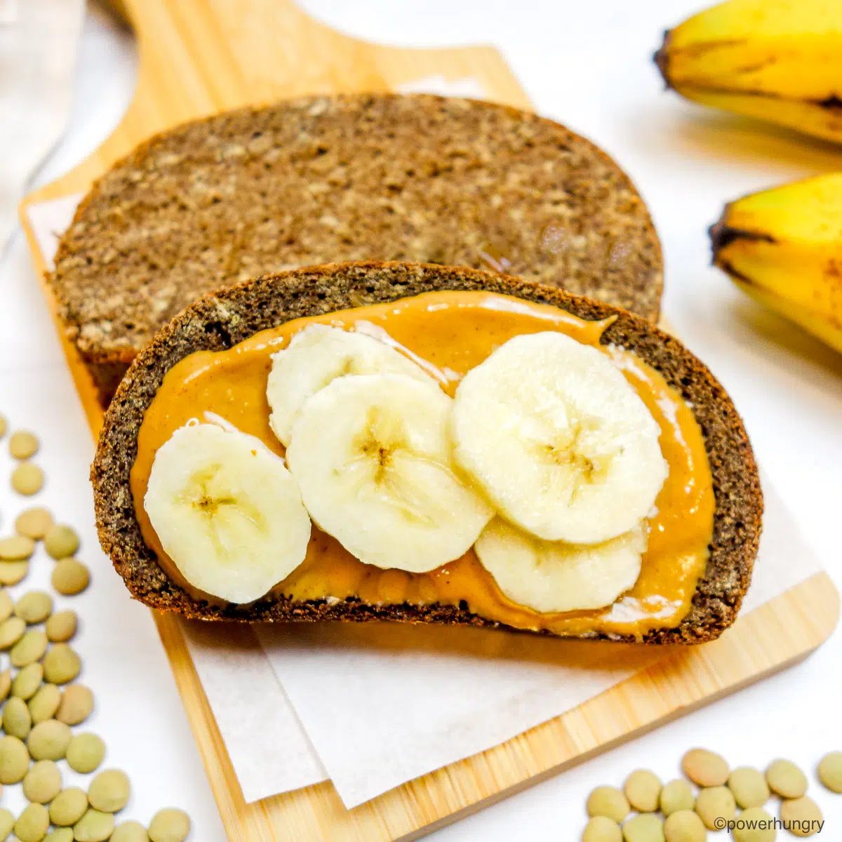 High Protein Lentil Banana Bread (Vegan, Grain-Free, Oil-Free)