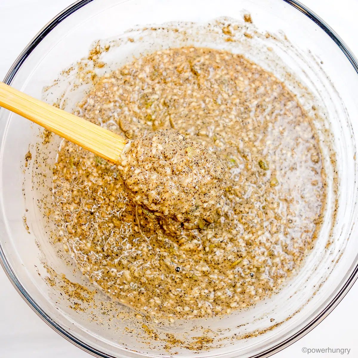 thicken batter for straightforward seeded buckwheat crackers