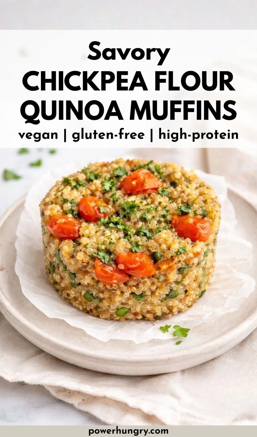 chickpea flour quinoa muffins pinterest pin image