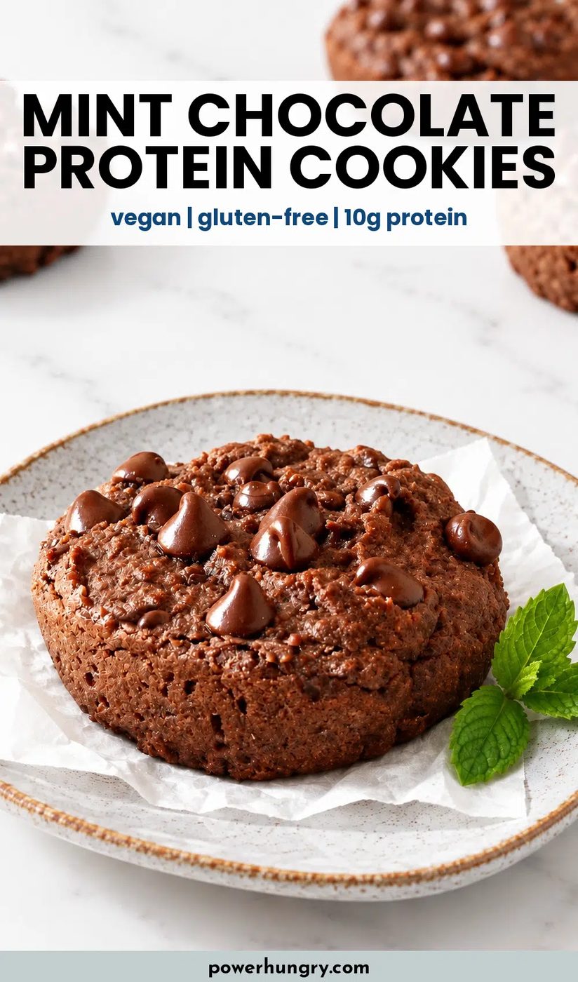 mint chocolate protein cookies pinterest pin