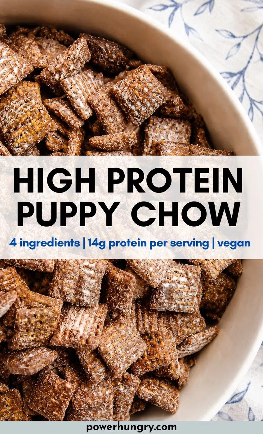 overhead shot of high protein puppy chow