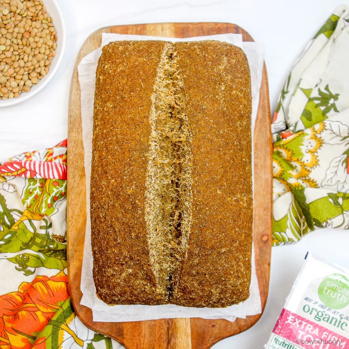High Protein Tofu Lentil Bread (4 ingredients)