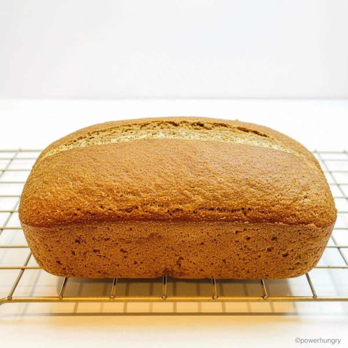 tofu and lentil bread on a cooling rack