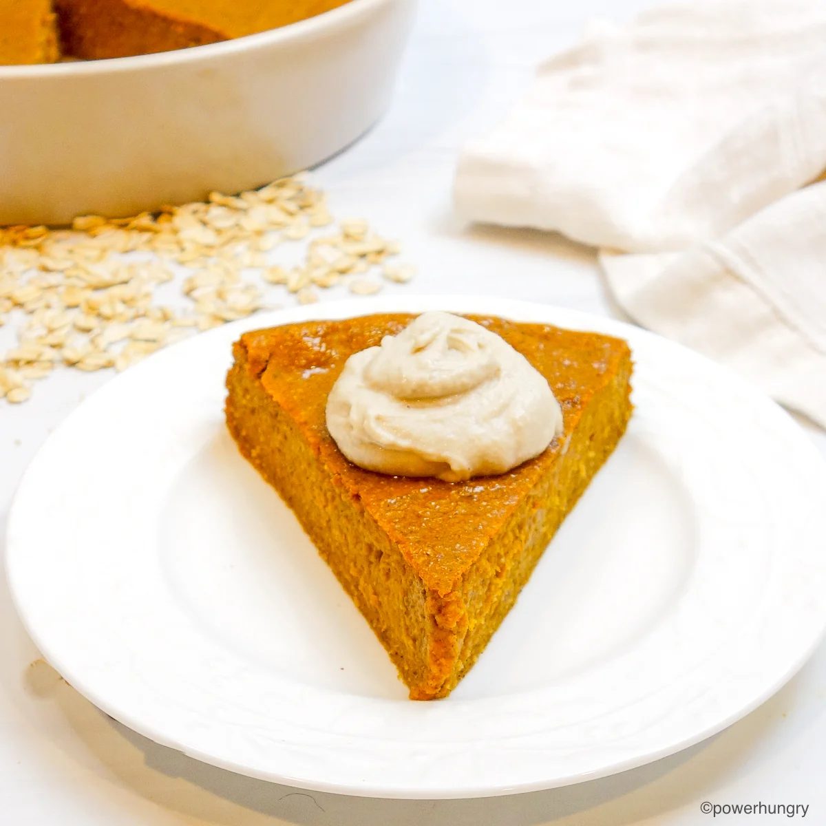 No-Crust Vegan Oat Pumpkin Pie (Gluten-Free)