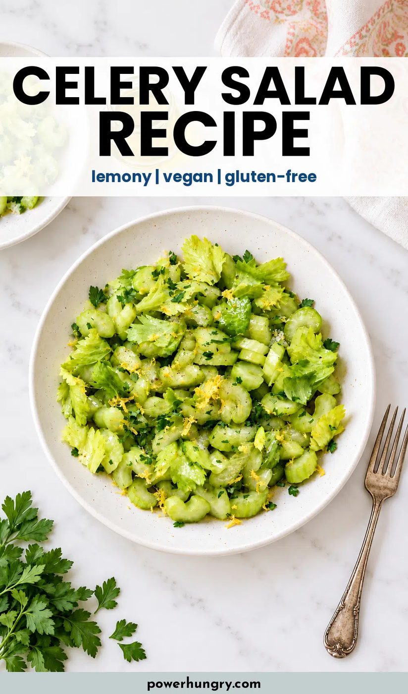 lemony celery salad pinterest pin