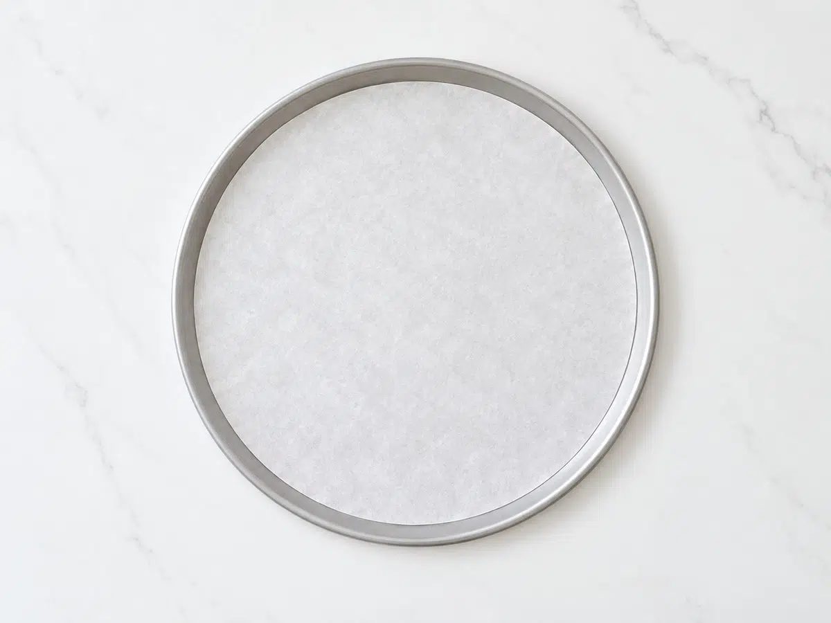 prepared pan for 2-ingredient pizza crust