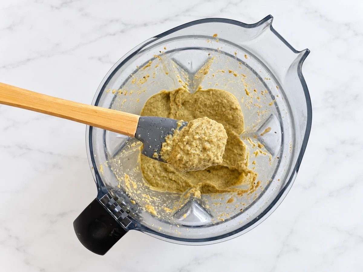 blended 2-ingredient pizza crust batter