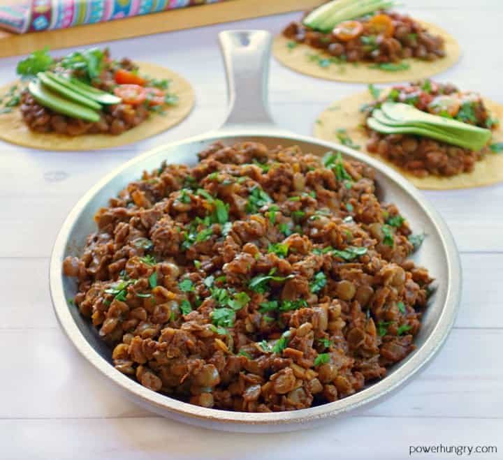 Vegan Lentil Taco Meat (High Protein, Oil Free Option)
