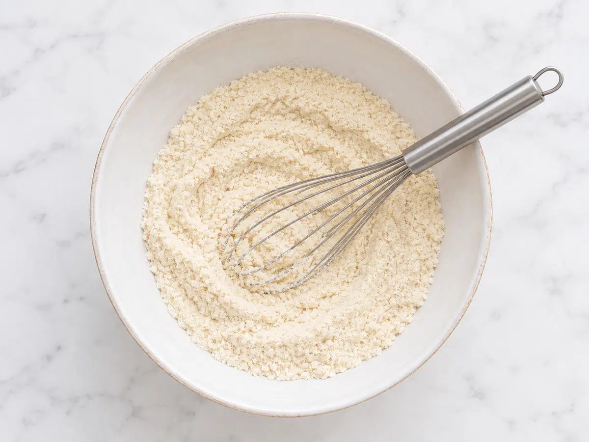 dry ingredients for maple almond flour cut out cookies