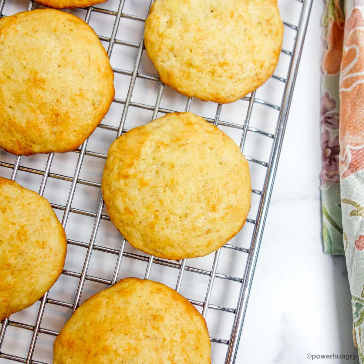millet banana cookies cooling on a wire cooling rack