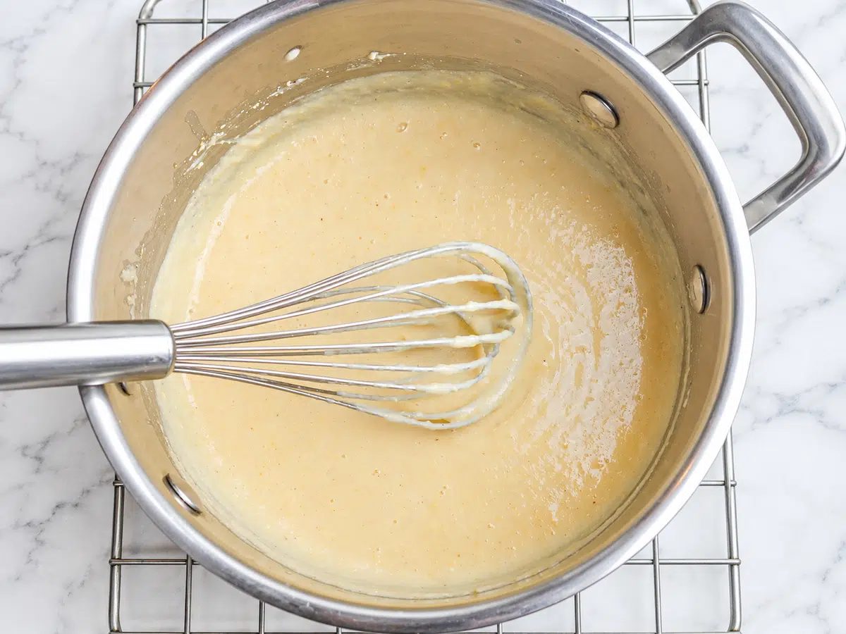 lentil tofu mixture in saucepan