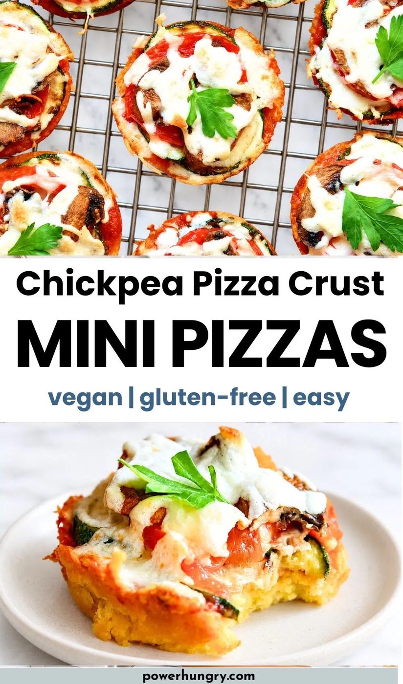chickpea pizza crust mini pizzas pinterest pin