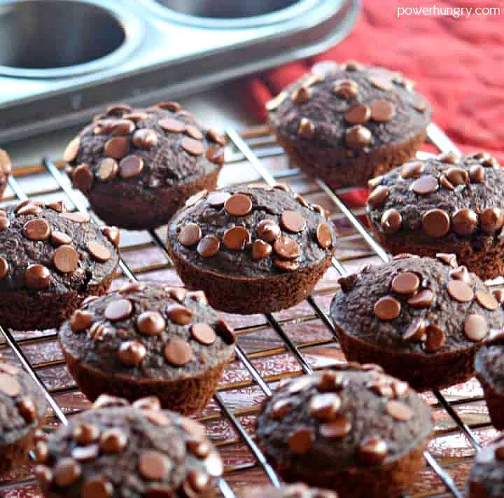 Vegan Chocolate Oat Mini Muffins (Oil-free, Gluten-free)