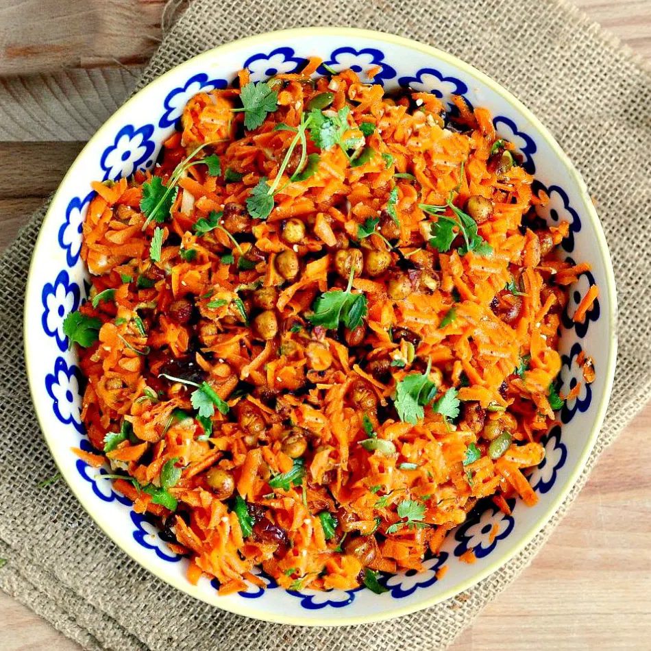 Moroccan Carrot Chickpea Salad