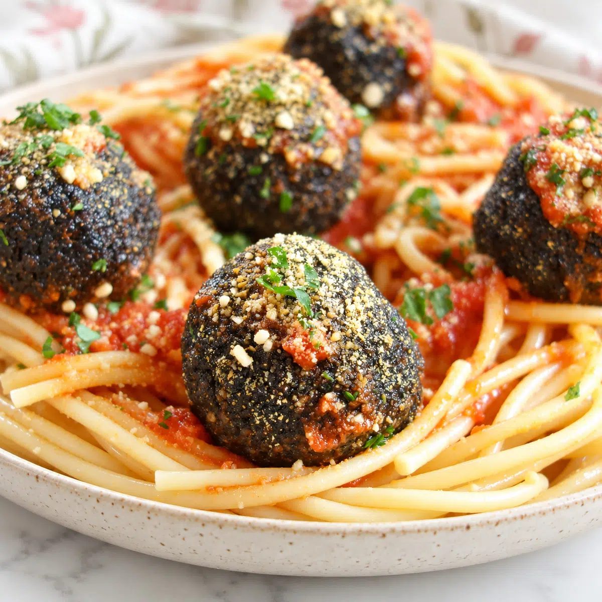 almond meat made into meatballs