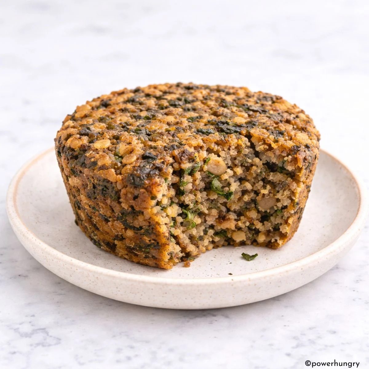 kale quinoa muffin with bite