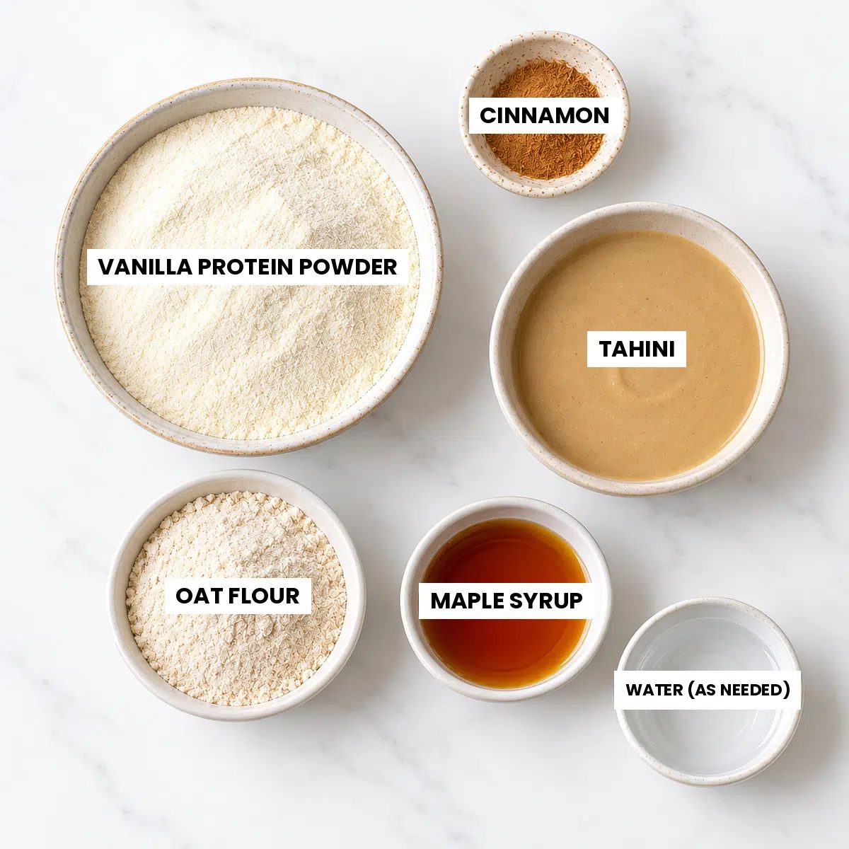 ingredients for no-bake tahini bars