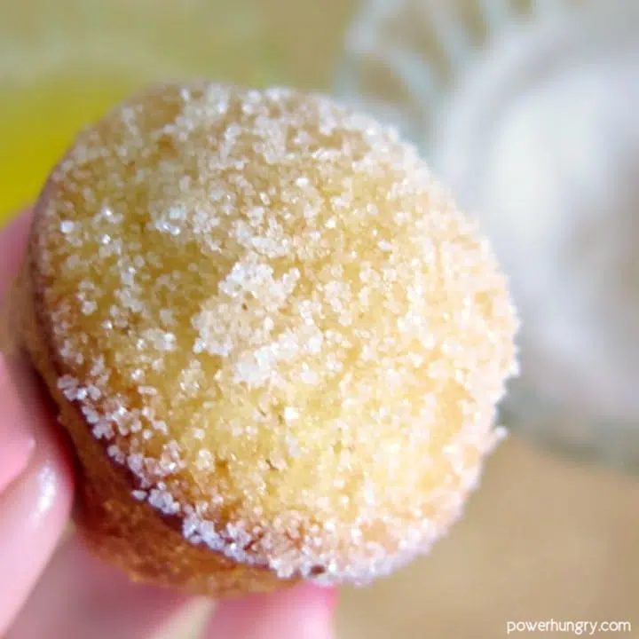 mini donut muffin made with almond flour and oats