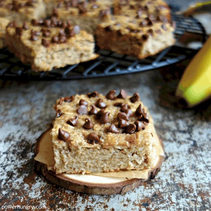 Vegan Oat Almond Banana Bars (Oil-free, GF)