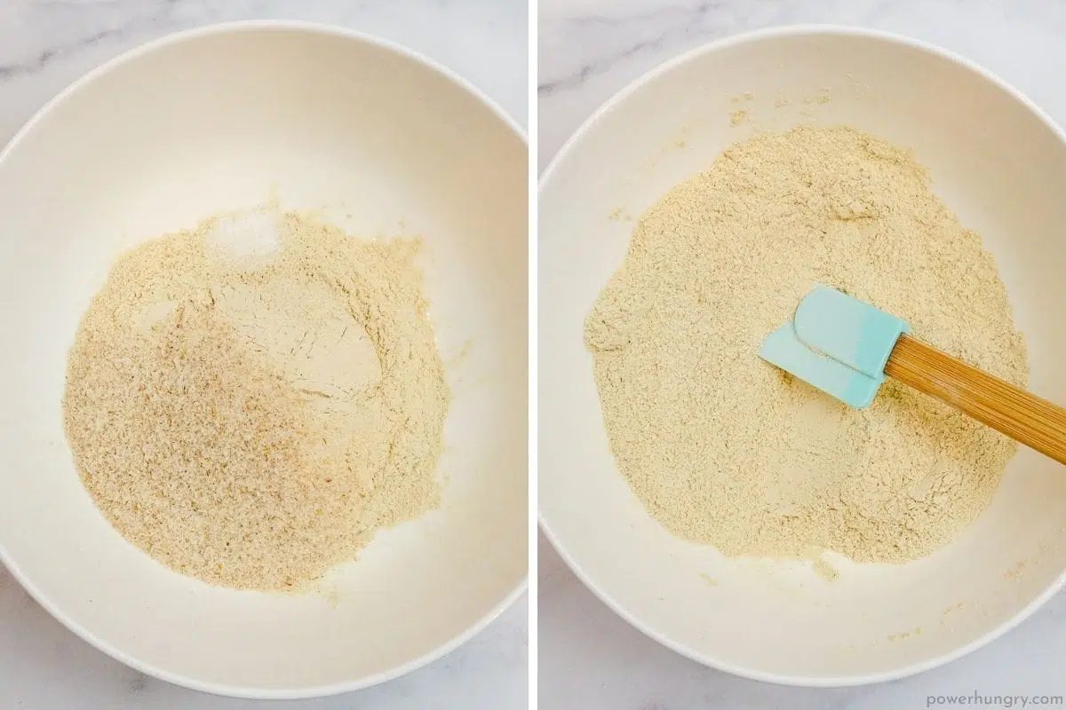 dry ingredients for oat fiber tortillas