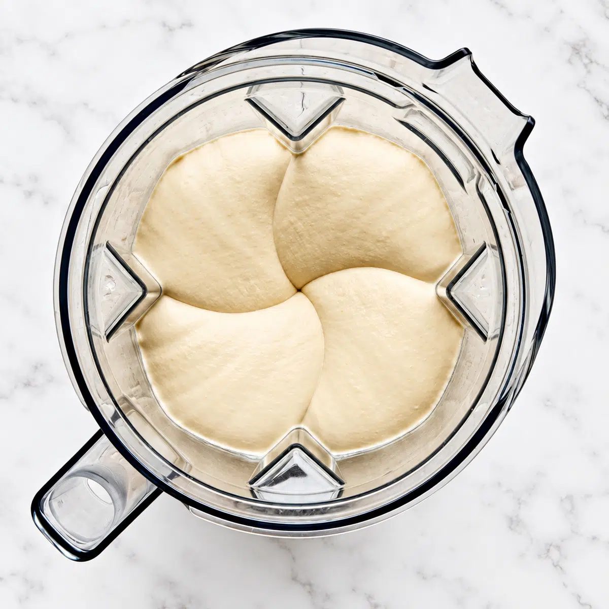 blender filled with oil-free hummus without tahini