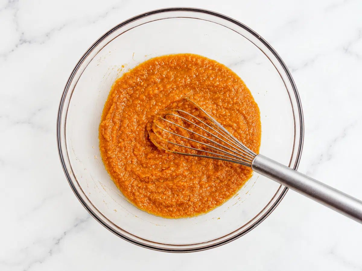pumpkin mixture for buckwheat pumpkin bread